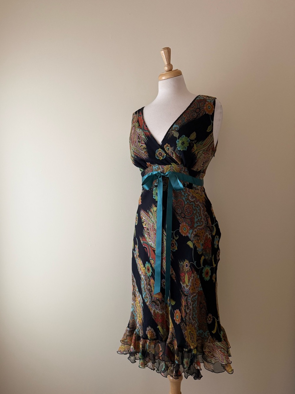Simona 100% Silk Paisley Dress | Made in Australia